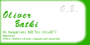 oliver batki business card
